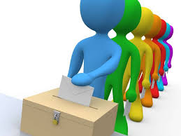 immagine stilizzata elettori che votano